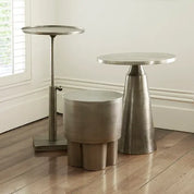 French Country Drum Side Table