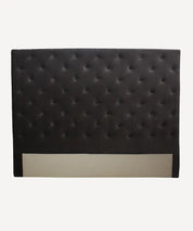 French Country Button Bed Head | Dark Grey Velvet King