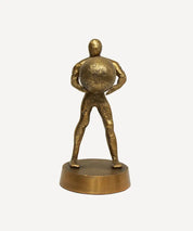 French Country Man & Sphere Decorative Sculpture