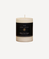 French Country Maison Pillar Candle White Tea Ginger Small