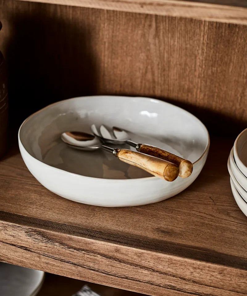 French Country Franco | White Large Serving Bowl