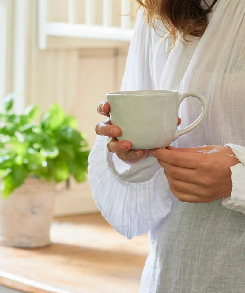 French Country Franco | Rustic White Cup