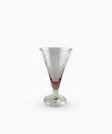 French Country Floral Etched Wine Glass | Short Pink