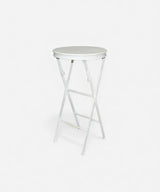 French Country Folding Side Table | Tall White
