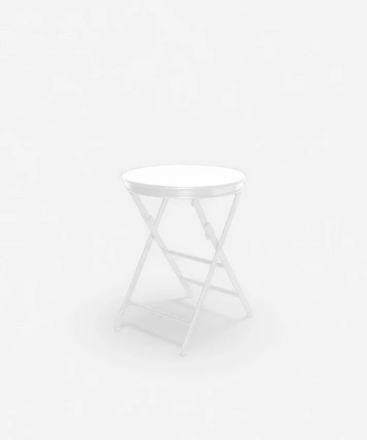 French Country Folding Side Table | Short White