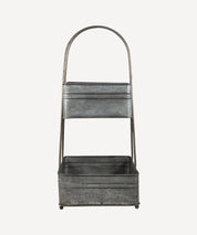 French Country Square Metal Basket | 2 Tier