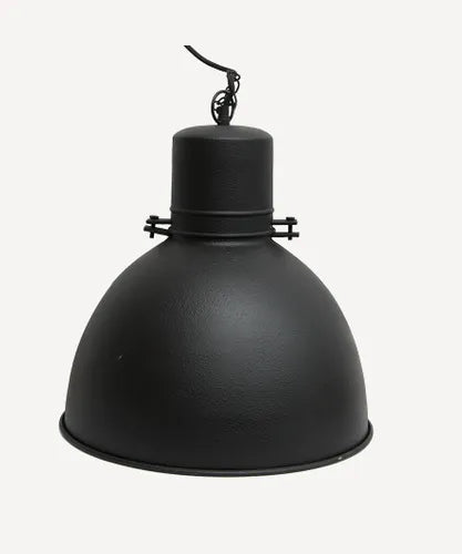 French Country Industrial Pendant | Black