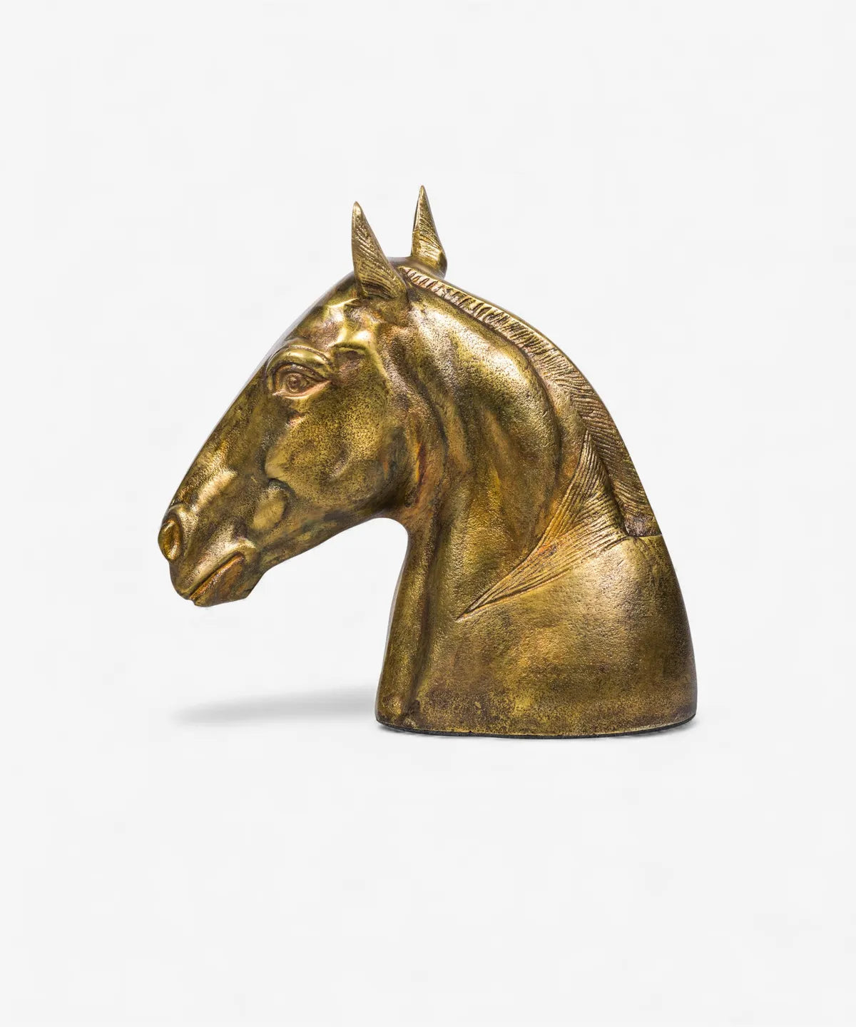 French Country Horse Head Décor | Brass Look