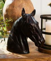 French Country Horse Head Décor | Bronze