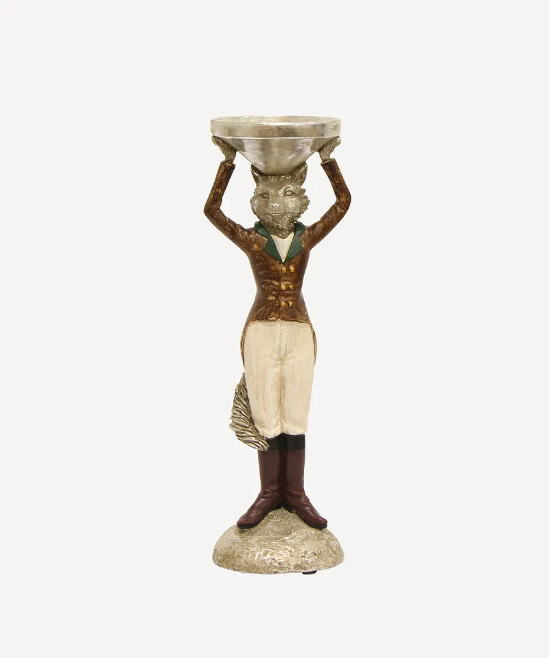 French Country Freddy Fox Candleholder | Tail Right