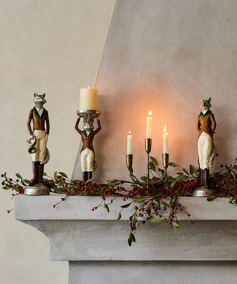 French Country Freddy Fox Candleholder | Tail Left