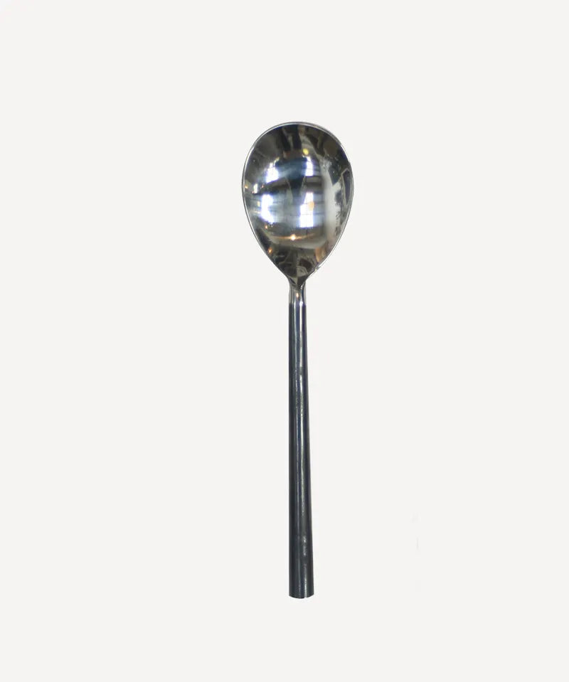French Country Black Handle | Serving Spoon Small