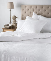 French Country King Embelli Embroidered  Duvet Cover | White