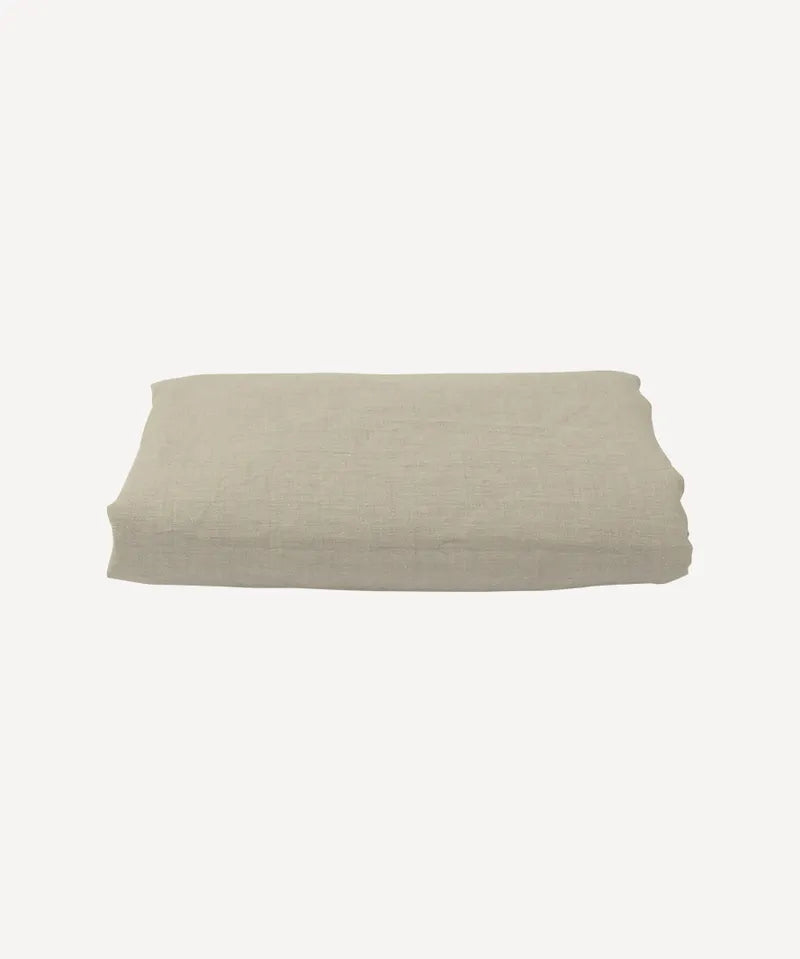 French Country Emilie Linen Fitted Sheet King | Sand