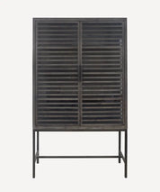 French Country Slatted Display Cabinet