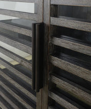 French Country Slatted Display Cabinet