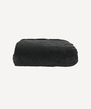 French Country Coal Velvet Bedspread | Queen