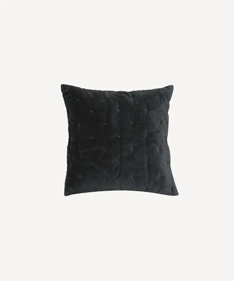 French Country Coal Velvet Euro Pillow Cover | 2PC