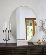 French Country Wave Oval Mirror | Large