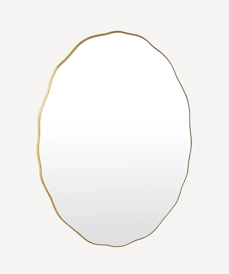 French Country Wave Oval Mirror | Large