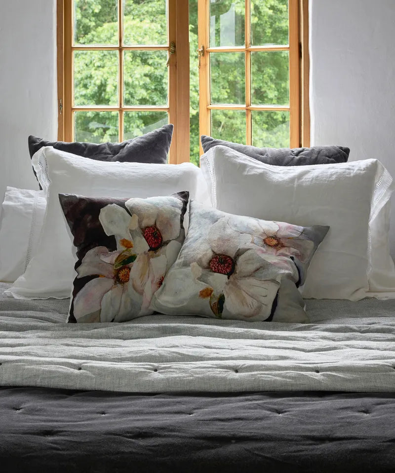 French Country Magnolia Cushion Cover | Light Blue