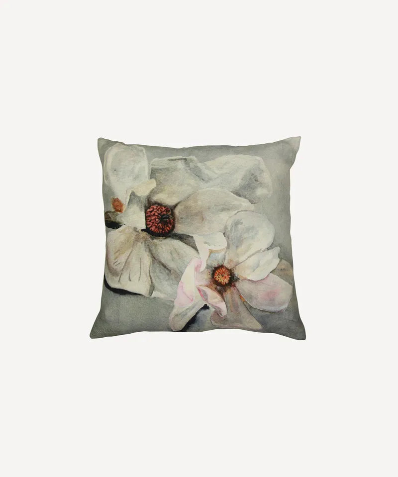 French Country Magnolia Cushion Cover | Light Blue
