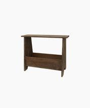 French Country Rustic Magazine Holder Stool |  Brown