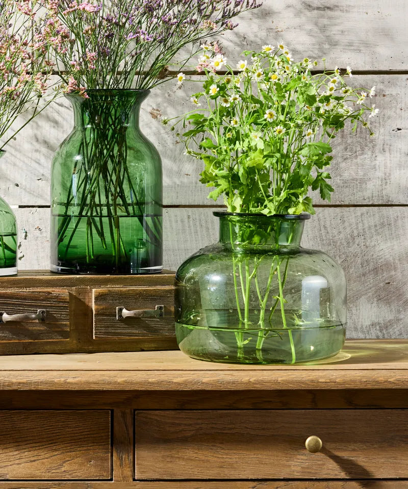 French Country Portobello Vase Wide | Green