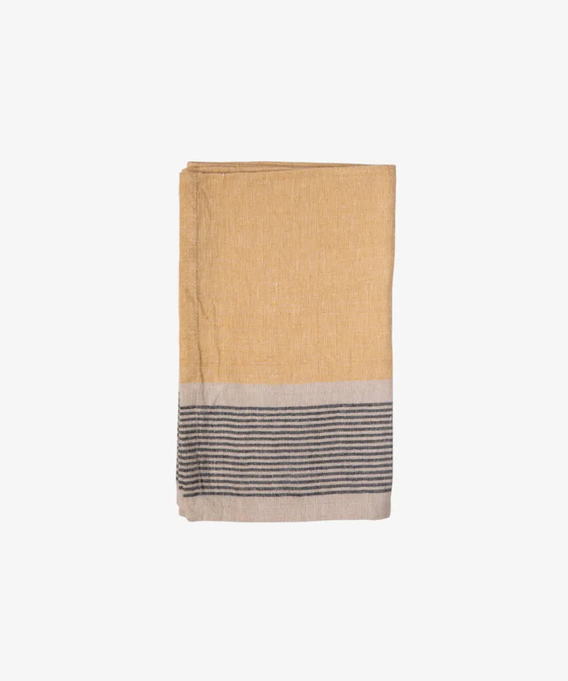 French Country Atelier Tea Towel | Stripes Mustard