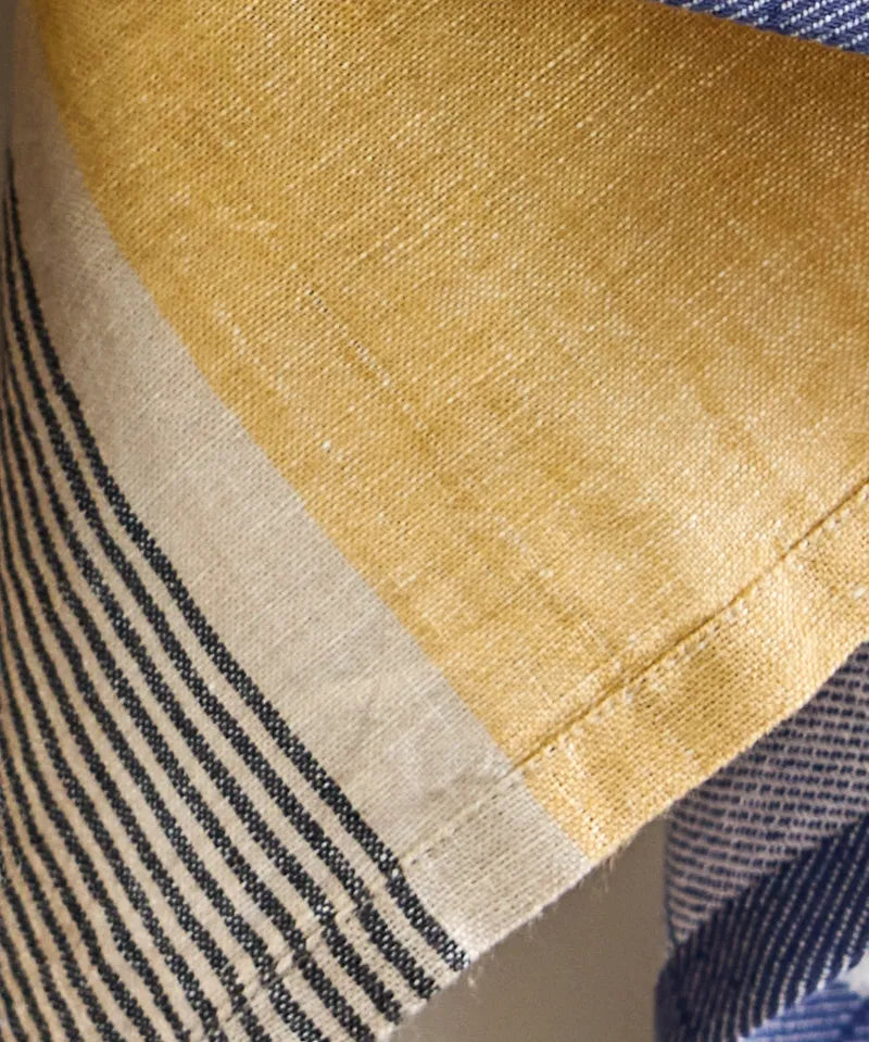 French Country Atelier Tea Towel | Stripes Mustard