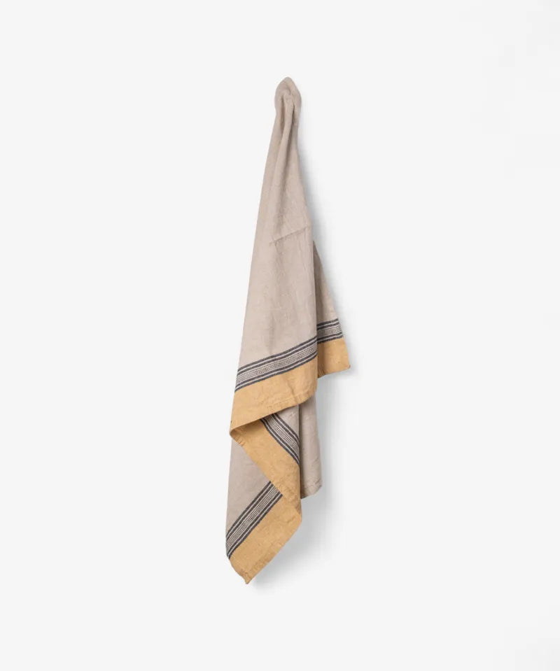 French Country Atelier Tea Towel | Ribbon Mustard