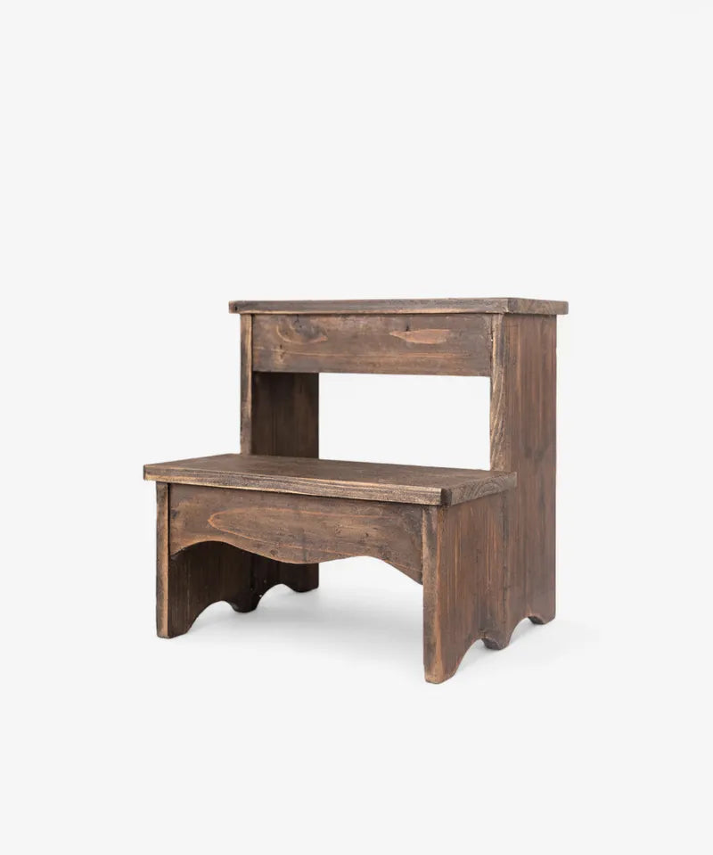 French Country Decorative Step Stool | Wooden