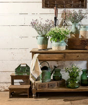 French Country Decorative Step Stool | Wooden