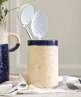 French Country Monte Terracotta Utensil Holder | Dark Blue