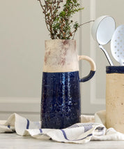 French Country Monte Terracotta Jug | Dark Blue