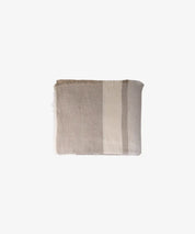 French Country Stripe Linen Tablecloth | Stone Small
