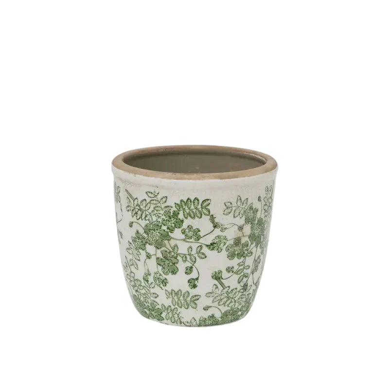 French Country Botanical Herb Pot | Large