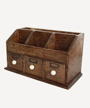 French Country Stationery Desk Organiser | Mango Wood