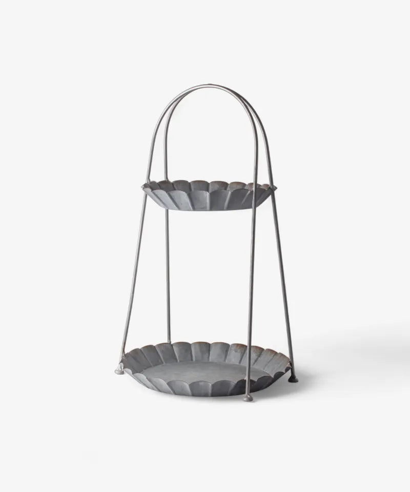 French Country Fluted  Sweets Tray | 2 Tier