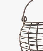 French Country Wire Round Egg Basket |  Metal