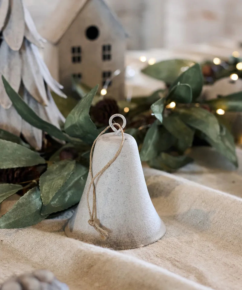 French Country Hanging Bell Medium | Ash Grey