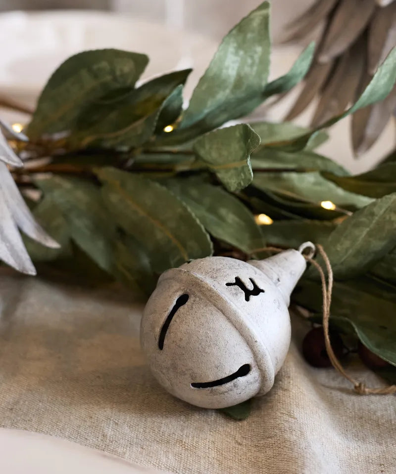French Country Hanging Jingle Bell Small | Ash Grey