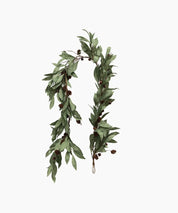 French Country Eucalyptus & Brown Wood Berry Garland | Large