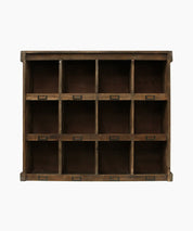 French Country Wooden Cubby Wall Shelf | Large