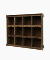 French Country Wooden Cubby Wall Shelf | Large