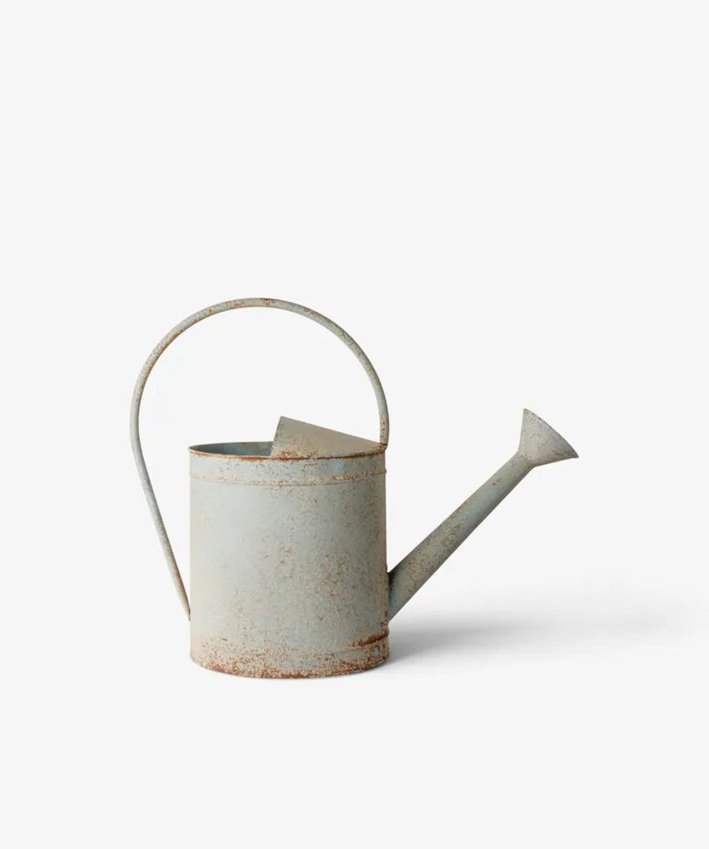 French Country Vintage Metal Watering Can | Antique Blue