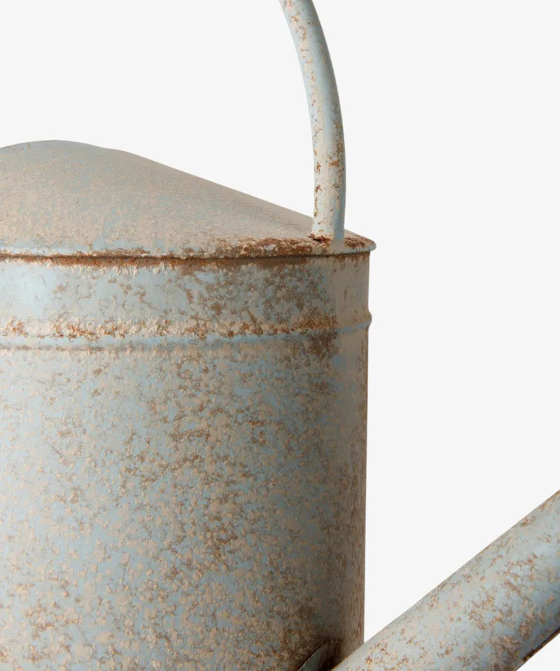 French Country Vintage Metal Watering Can | Antique Blue
