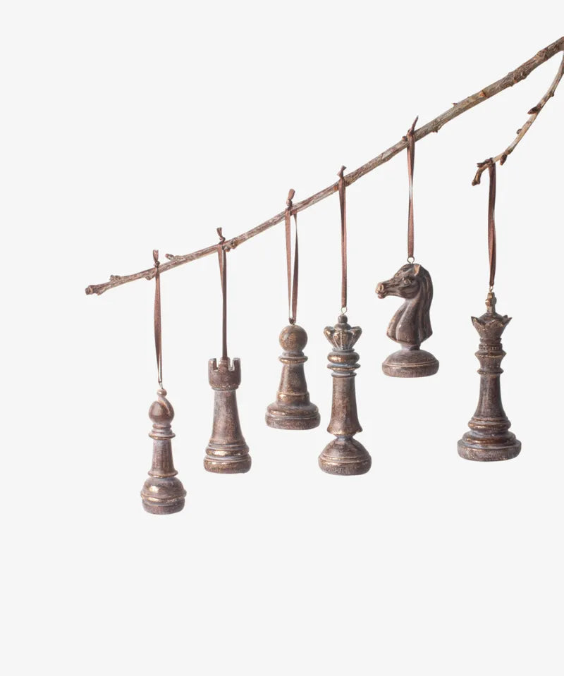 French Country Hanging Chess Pieces | 6 Piece
