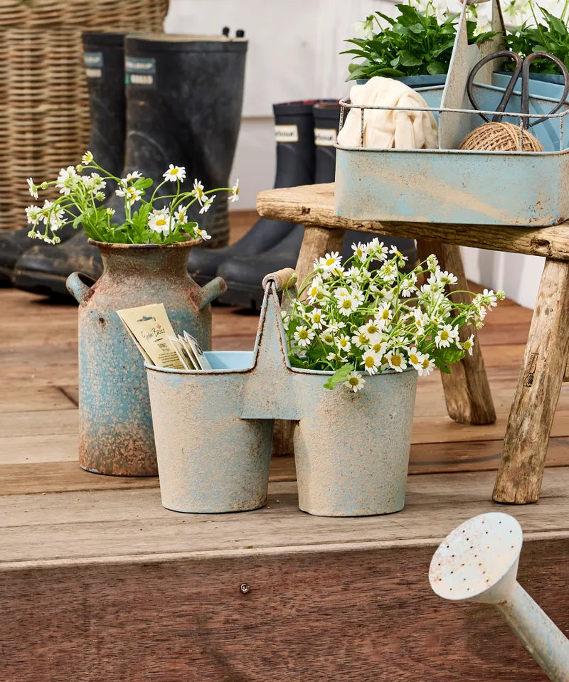 French Country Jardin Seedling Holder | Antique Blue