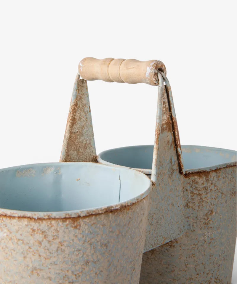 French Country Jardin Seedling Holder | Antique Blue